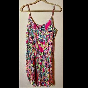 Lilly Pulitzer Satin Romper Size XL